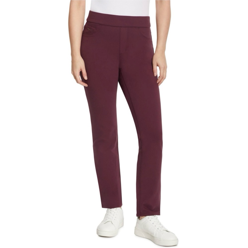 Nine West Women's Heidi Pull On Straight Jean Wine Tasting (Maroon) NEW
